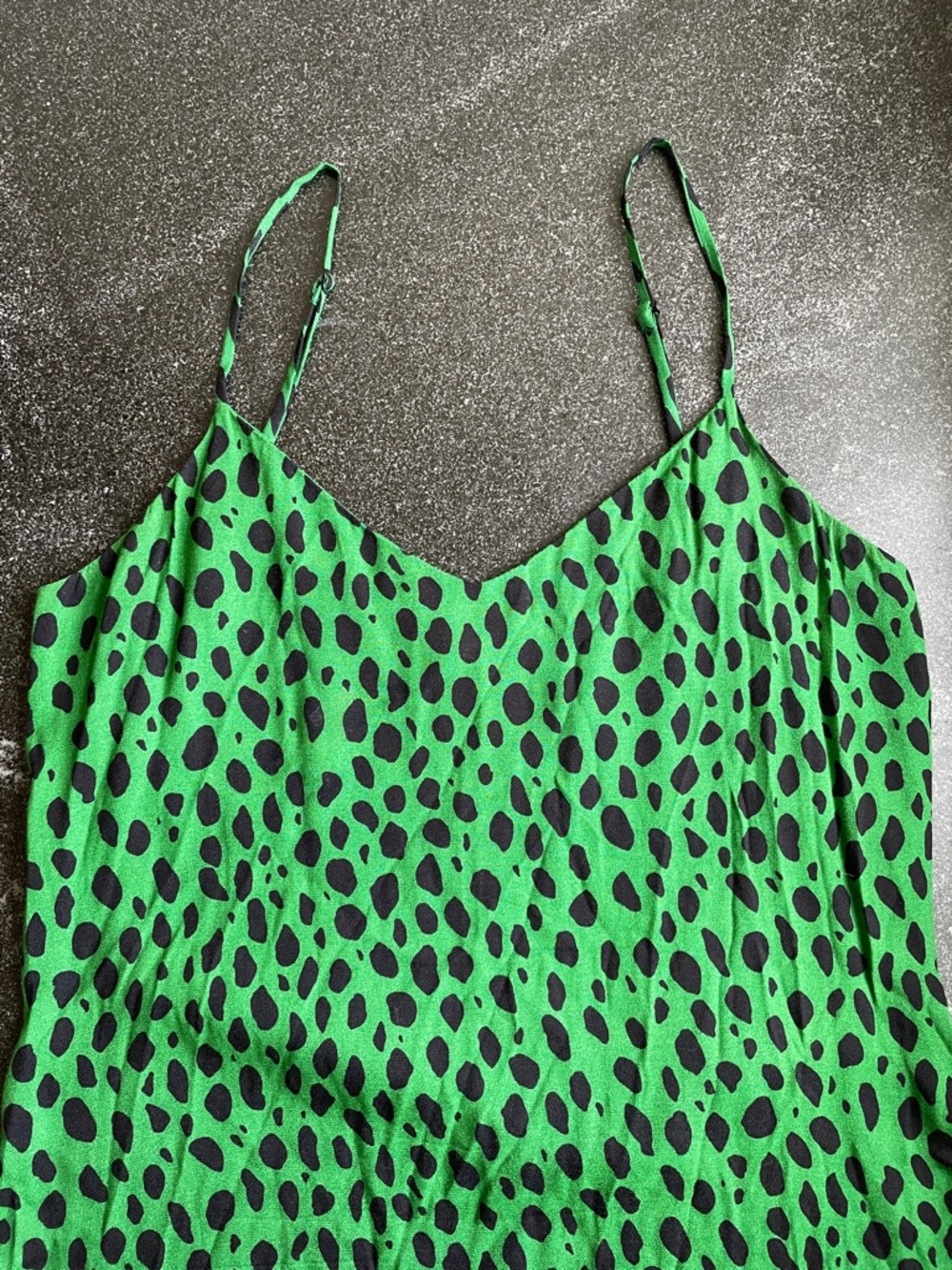 Reformation Ventura Green and Black Spotted Mini Dress Size Women’s Large (L) - Picture 5 of 13
